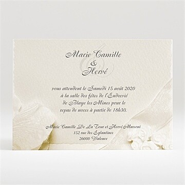 Carton d'invitation mariage réf. N120184