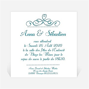 Carton d'invitation mariage invitation avec photo original