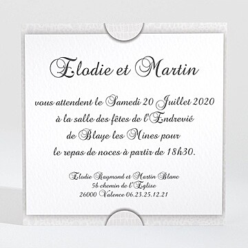 Carton d'invitation mariage réf. N300146