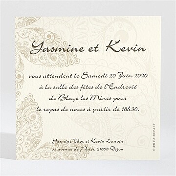 Carton d'invitation mariage réf. N300152