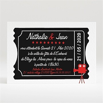 Carton d'invitation mariage réf. N120192