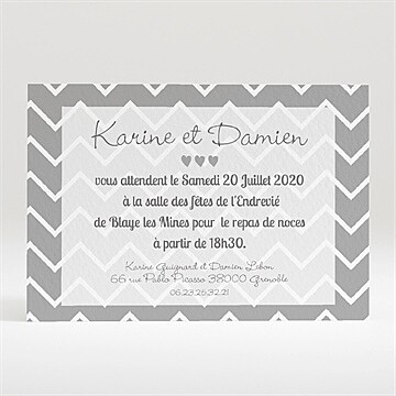 Carton d'invitation mariage réf. N120193