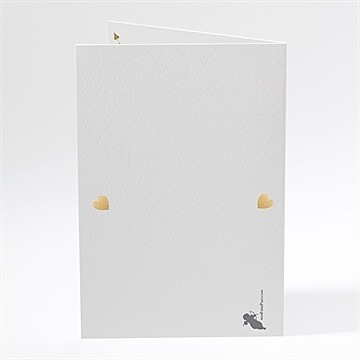 Menu mariage coeurs en coins - Dos du menu