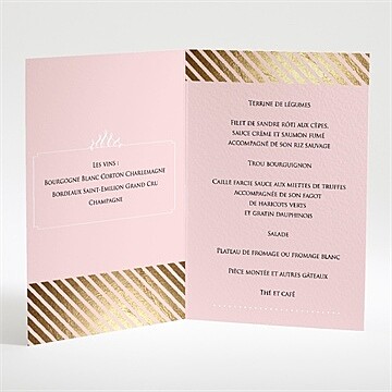 Menu mariage notre annonce - Intérieur du menu