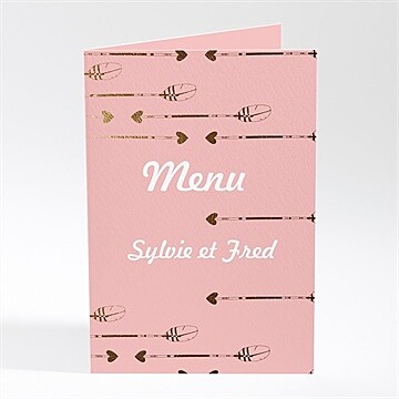 Menu mariage invitation photo vintage