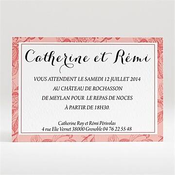 Carton d'invitation mariage vintage et élégant
