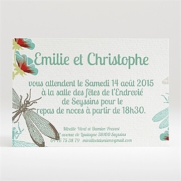 Carton d'invitation mariage réf. N120217