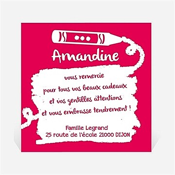Remerciement naissance corde à sauter fille