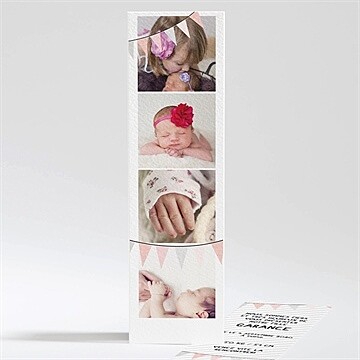 Faire-part naissance photomaton 4 photos