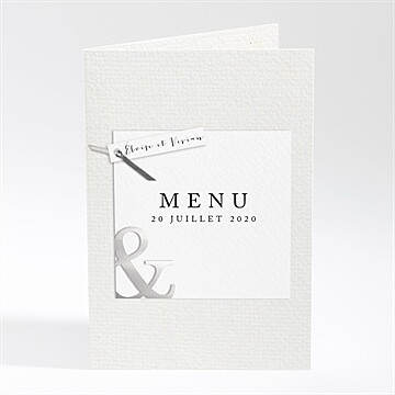Menu mariage esperluette et étiquettes
