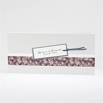 Faire-part mariage invitation fleurie