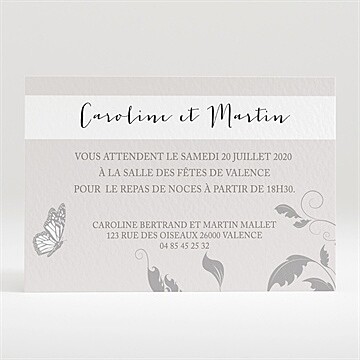 Carton d'invitation mariage réf. N120226