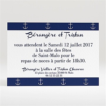 Carton d'invitation mariage réf. N120230