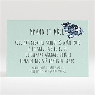 Carton d'invitation mariage réf. N120232
