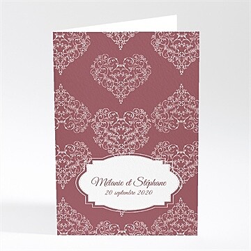 Faire-part mariage coeurs champêtres