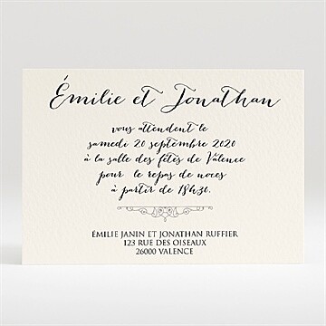 Carton d'invitation mariage nous deux