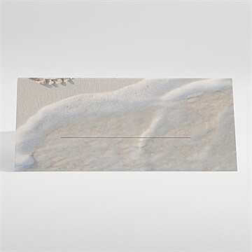 Marque-place mariage dans le sable - Dos du marque-place