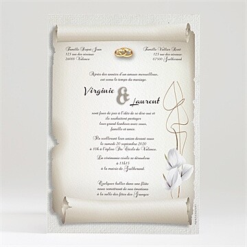 Faire-part mariage notre parchemin