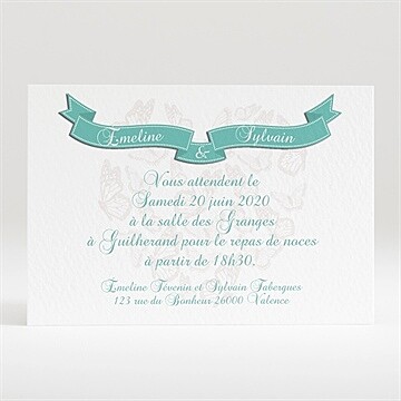 Carton d'invitation mariage réf. N120258