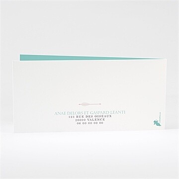 Faire-part mariage motifs et jeu typographique - Dos du faire-part