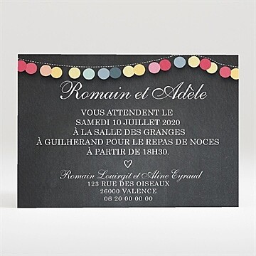 Carton d'invitation mariage réf. N120287