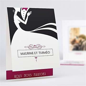 Faire-part mariage contraste des couleurs