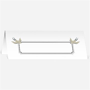 Marque-place mariage nos motifs hirondelles