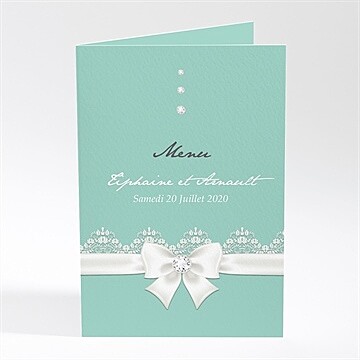 Menu mariage strass et paillettes