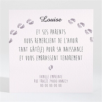 Remerciement naissance petits petons