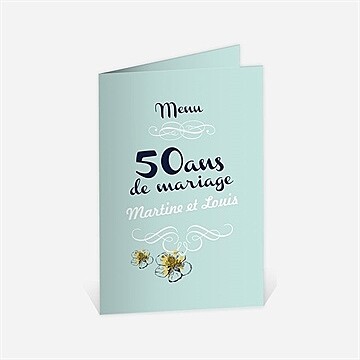 Menu anniversaire de mariage nos beaux souvenirs