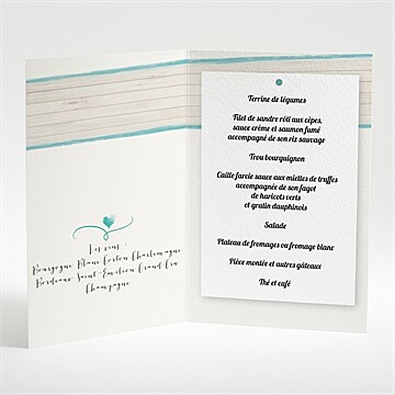 Menu anniversaire de mariage fraîcheur et romantisme - Menu ouvert