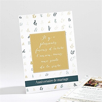 Invitation anniversaire de mariage fêtons ça en musique !