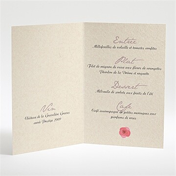 Menu baptême kraft en couleurs - Menu ouvert