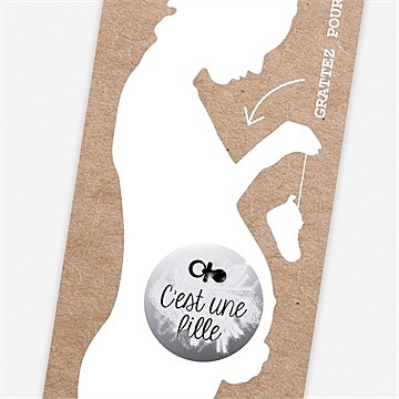 Faire-part baby shower baby is coming - Détail du faire-part