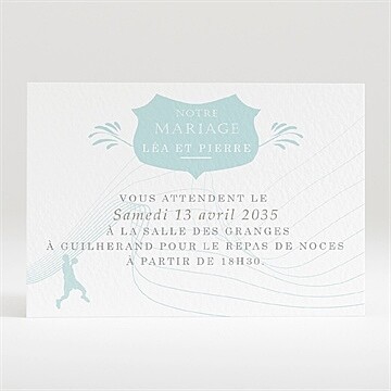 Carton d'invitation mariage réf. N120315
