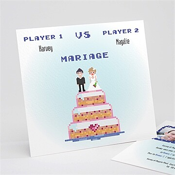 Faire-part mariage le gâteau des mariés