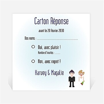 Carton réponse mariage réf. N300654
