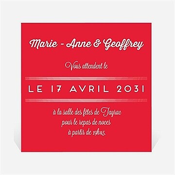 Carton d'invitation mariage la mélodie du bonheur