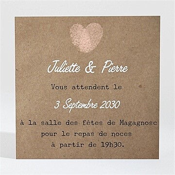 Carton d'invitation mariage réf. N300671