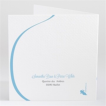 Faire-part mariage l'union - Dos du faire-part