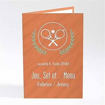 Menu mariage note partie de tennis