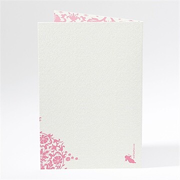 Menu mariage motifs baroques - Dos du menu