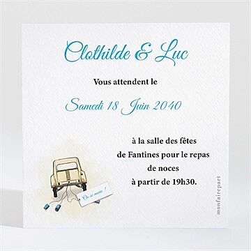 Carton d'invitation mariage réf. N300737