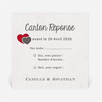 Carton réponse mariage photo couleurs vintage