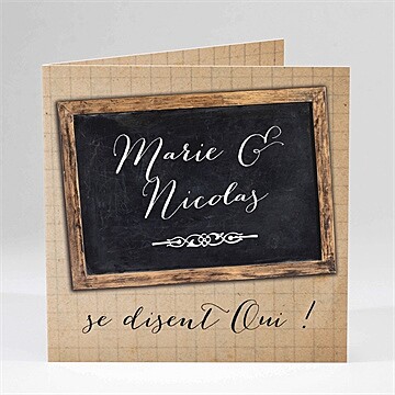 Faire-part mariage a la craie a jamais