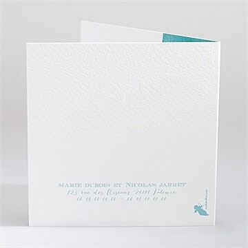 Faire-part mariage touche d'aquarelle - Dos du faire-part
