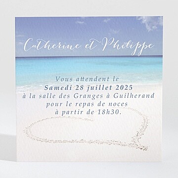 Carton d'invitation mariage réf. N300749