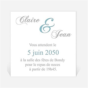 Carton d'invitation mariage réf. N300764