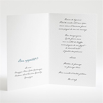 Menu mariage en tongs ! - Intérieur du menu