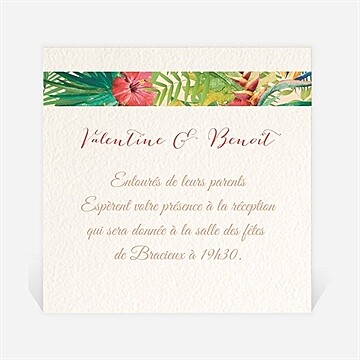 Carton d'invitation mariage réf. N300785